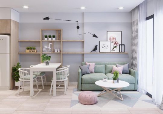 THIẾT KẾ CĂN HỘ CHUNG CƯ 55M2 – VINHOMES GRAND PARK