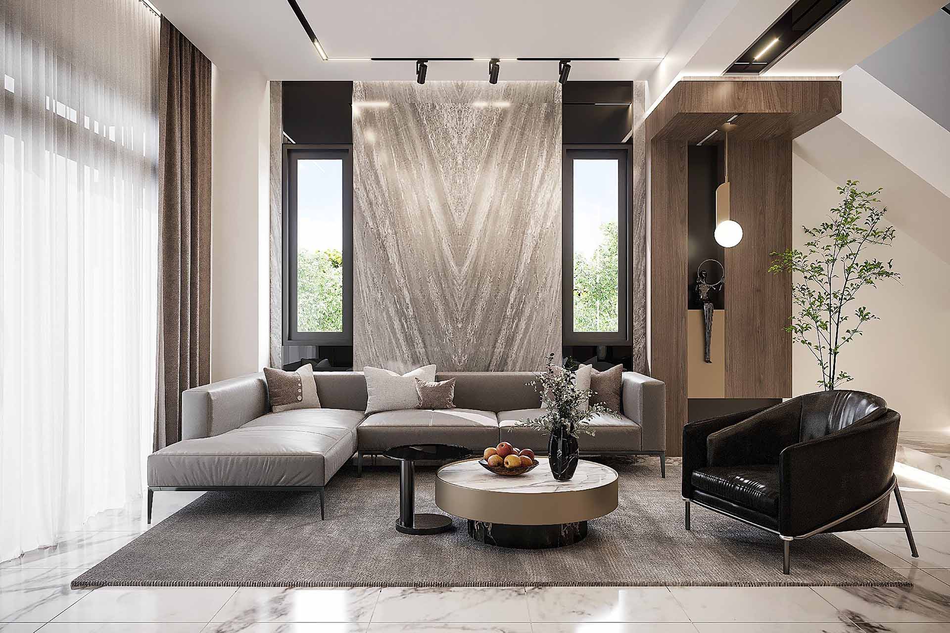 THIẾT KẾ NỘI THẤT NHÀ PHỐ 350M2 – TP.HCM