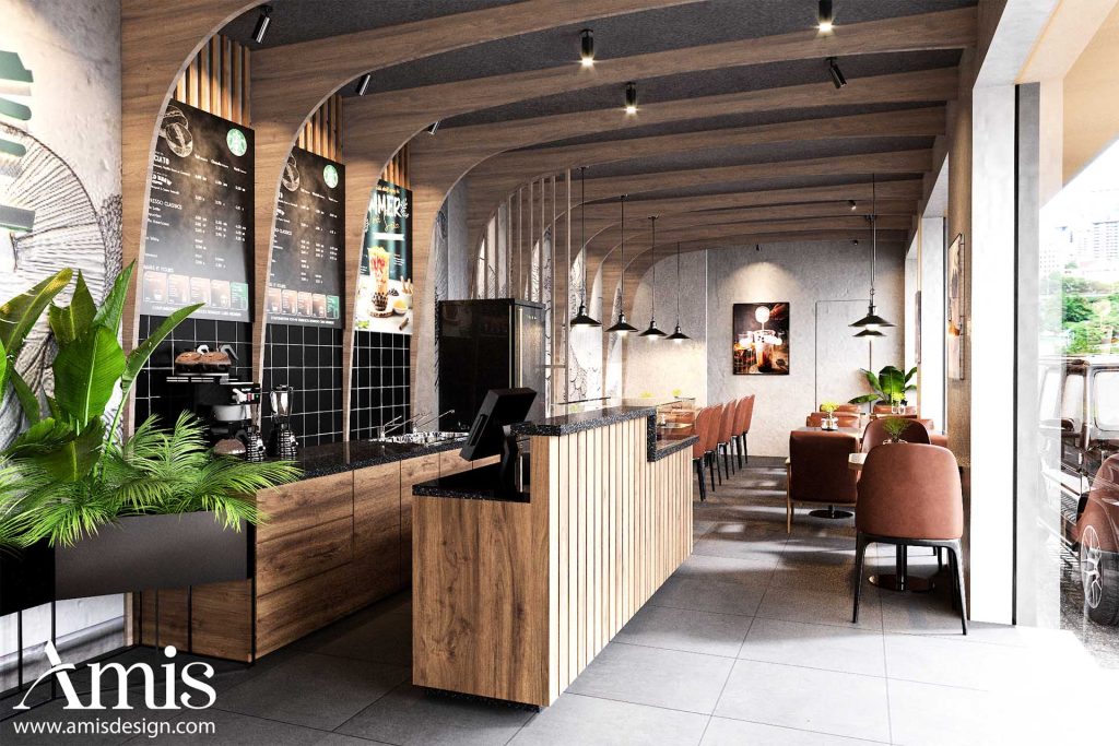 THIẾT KẾ QUÁN CAFE 65M2