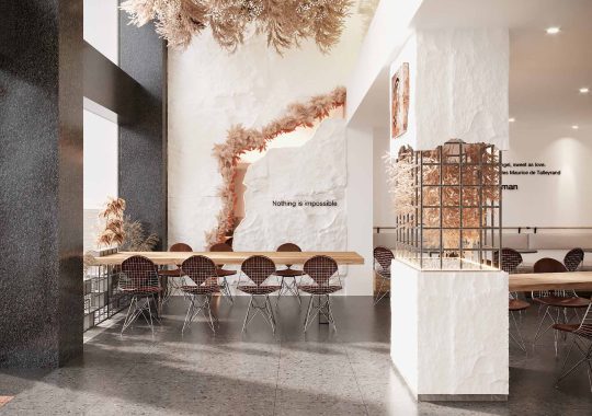 THIẾT KẾ QUÁN CAFE 80M2 – CHẠM CAFE