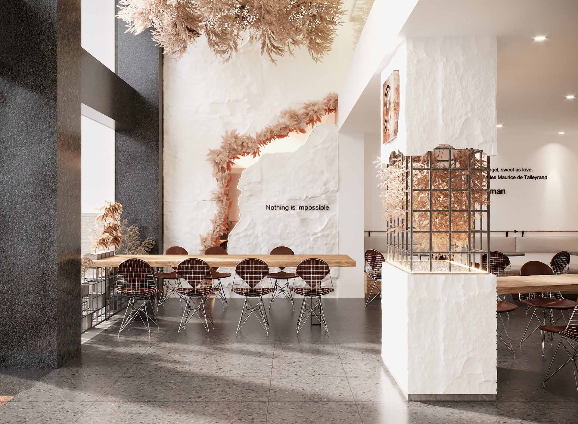 THIẾT KẾ QUÁN CAFE 80M2 – CHẠM CAFE