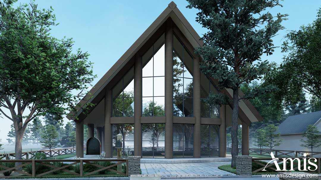 Mái chữ A đặc trưng Thiết Kế Farmstay 765m² – Lâm Đồng |  Amis Design