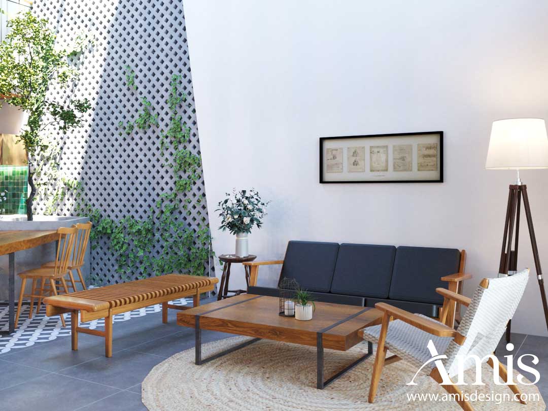 Thiết kế nhà phố xanh phong cách nhà vườn truyền thống hiện đại | Amis Design