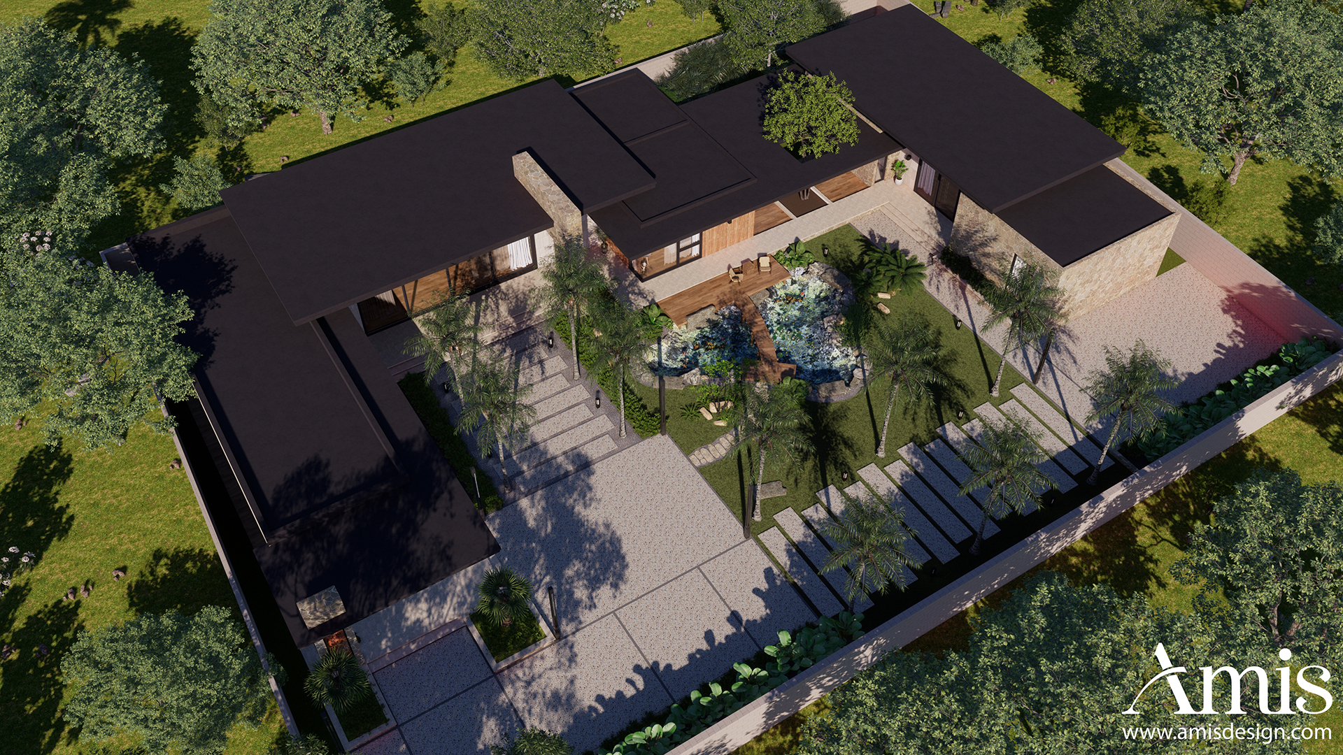Thiết kế biệt thự sân vườn 2000m2 Bến Tre | Amis Design
