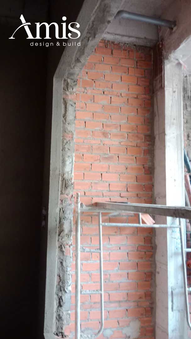 Xây tường nhà phố Dương Giày Home | Amis Design