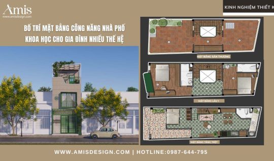 MẶT BẰNG CÔNG NĂNG NHÀ PHỐ KHOA HỌC CHO GIA ĐÌNH NHIỀU THẾ HỆ